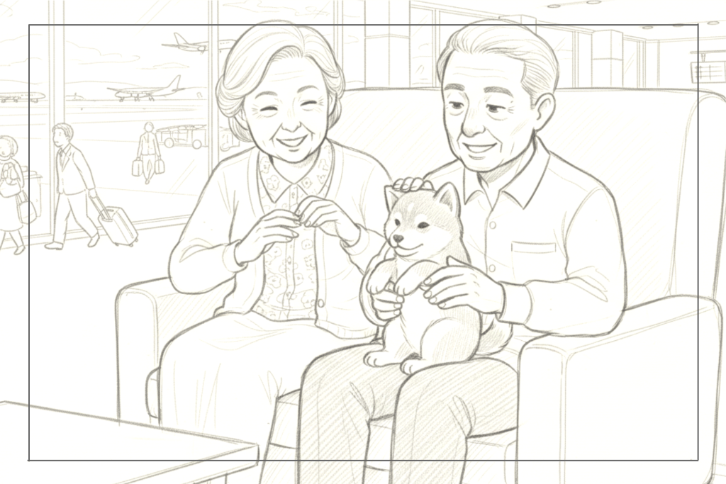 空港受譲渡犬受取り｜保護犬譲渡＆ふれあいカフェLINO